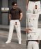 Twill Cargo Pants - Ivory White